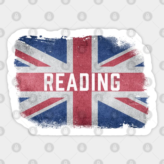 Reading Berkshire | British United Kingdom Flag Vintage UK Proud Souvenir Sticker by Rixta Tees